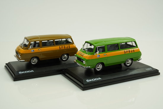 Doppelpack "SPOJE" - ŠKODA 1203 (1974) - SPOJE grün + braune Farbe