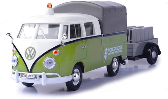 VW T1 double cabin - green/white, Volkswagen Road service