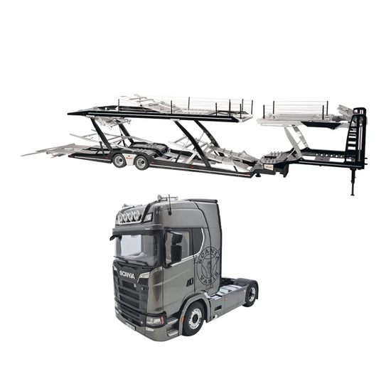 Autoprepravník Scania V8 730S 4x2 & Lohr, sivá