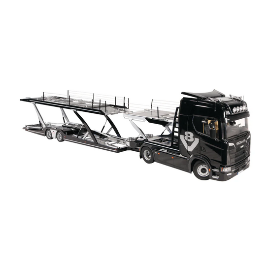 Scania V8 730S 4x2 & Lohr car transporter, black