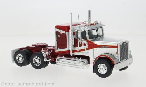 Freightliner FLC 120 64 T, silver/red, 1977