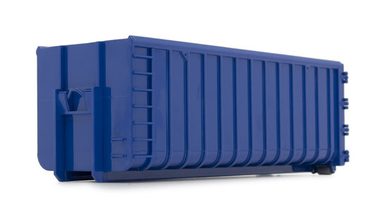 Hooklift container, 40m3, blue