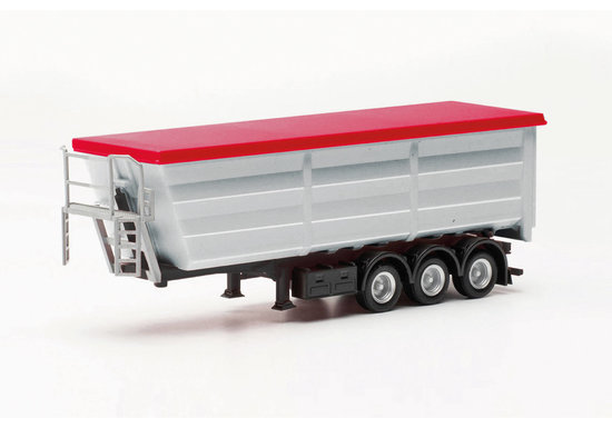 Steel dump trailer, silver