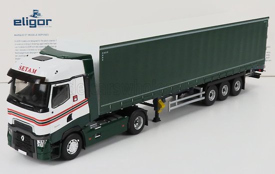 RENAULT - T520 TRUCK TELONATO TRANSPORTS 2018 - WHITE-GREEN