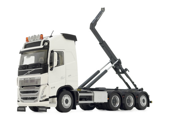 Volvo FH5 with Meiller hook carrier, white color