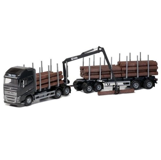 Volvo FH16 6x4 se 4-nápravovým Log Transport prívesom