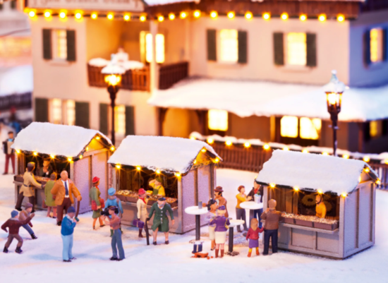 Stalls at Christmas markets