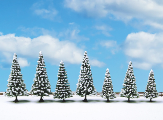 Snowy fir trees