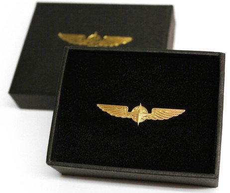 Original goldene Abzeichen für Piloten 1,5 cm