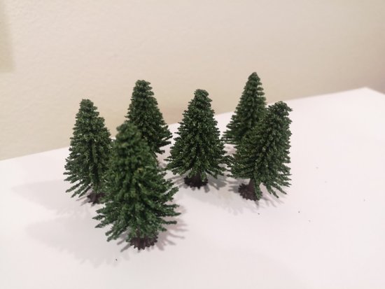 Set of trees - conifer 5cm - 6pcs