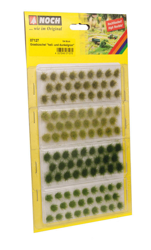 Set  - trsy trávy „svetlé a tmavo zelené - 104ks