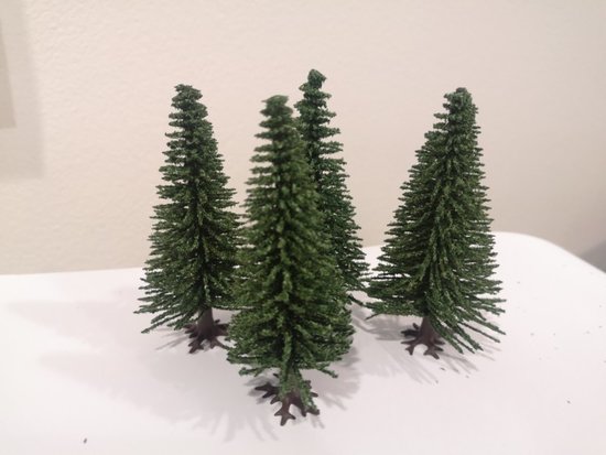 Set of trees - conifer 8cm - 4pcs