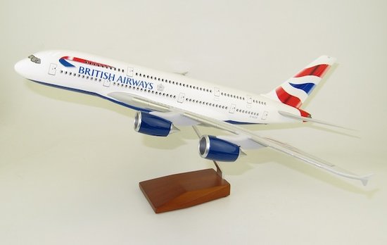 Airbus A380 British Airways with cockpit and cabin LED lighting