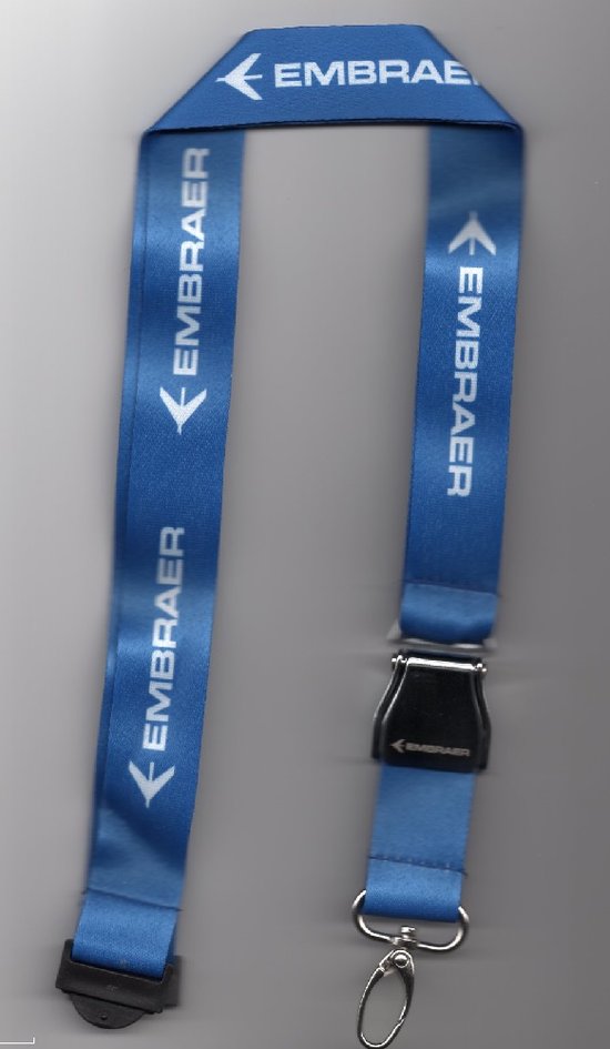 Lanyard with EMBRAER titles as 'mini-airlinebelt' 