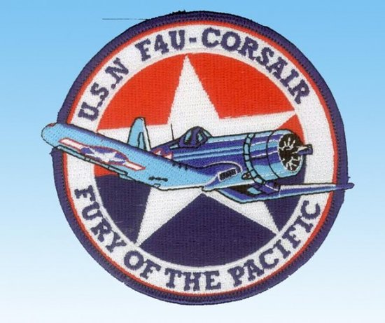 Vyšívaný odznak F-4U Corsair USN "Fury of the Pacific"