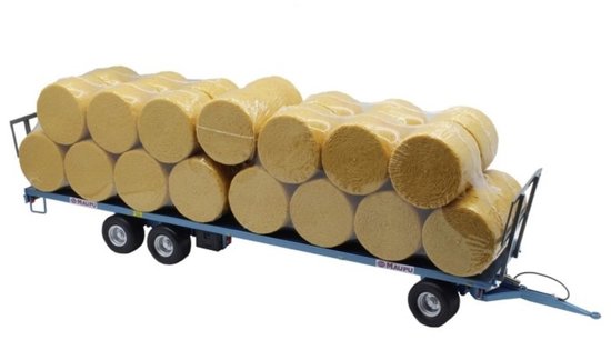 Maupu Flatbed Trailer with bales