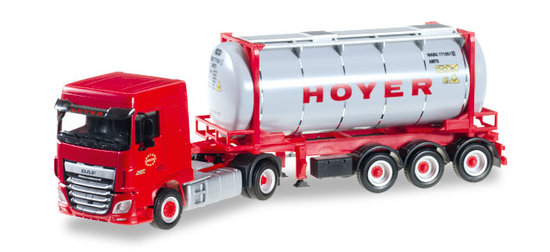 DAF XF SC Euro 6 chemical tank container semitrailer "HOYER"