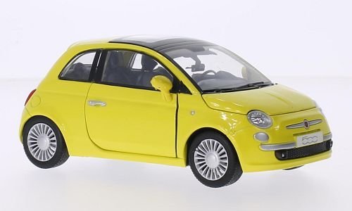 Car Fiat 500, yellow, 2007