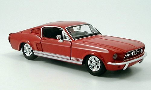 Auto Ford Mustang GT, red, 1967