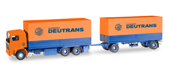 Volvo F 10 canvas cover trailer "Deutrans"