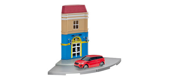 Herpa City - Hotel mit einem Auto Range Rover Evoque