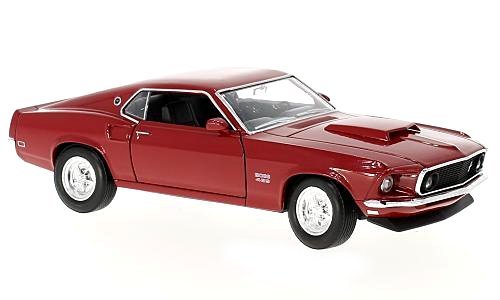 Ford Mustang Boss 429, 1969, červená