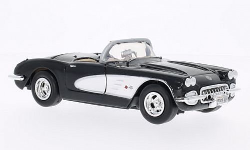 Chevrolet Corvette (C1), schwarz / weiß, ohne Vitrine 1959