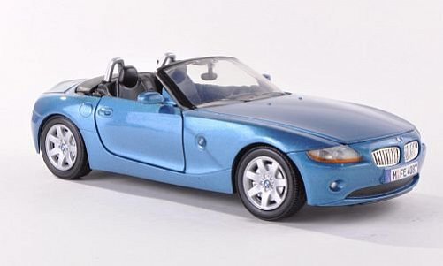 BMW Z4 (E85), metallic-blue, canopy geöffnet - 2003