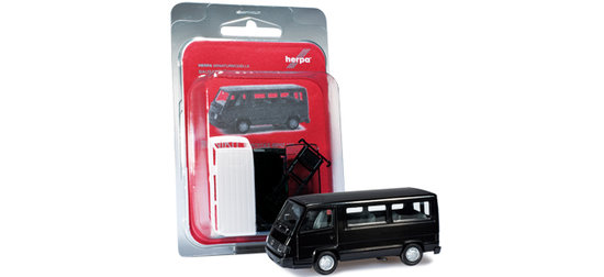 Auto Herpa MiniKit: Mercedes-Benz 100 D Bus, tiefschwarz