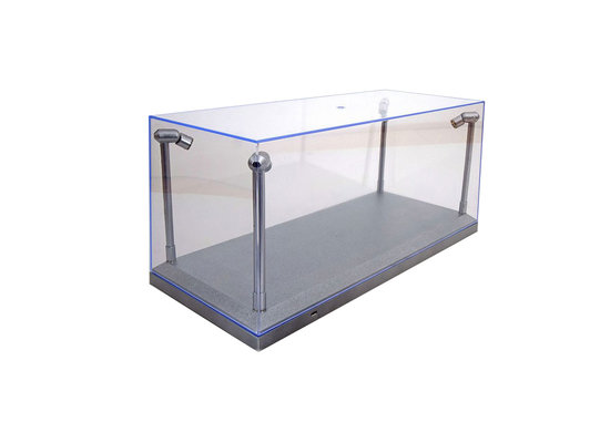 Acrylic Case with LED Lights Display Case - Silver