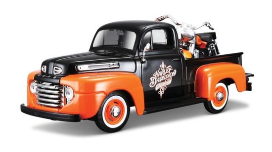 Ford + Harley Davidson F-1 Pickup + FLH Duo Glide, Harley-Davidson, 1948