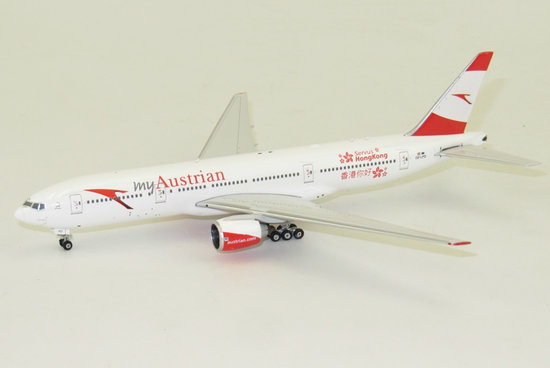 Boeing B777-200ER Austrian,"Servus Hong Kong"