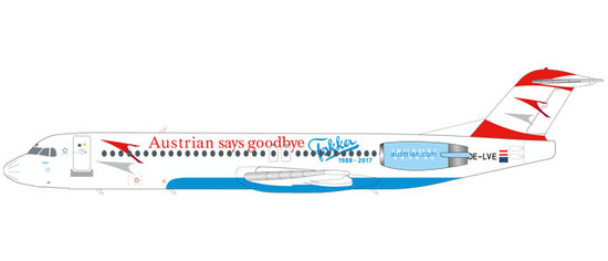 Fokker 100 Austrian Airlines  "Goodbye Fokker"  "Zagreb"