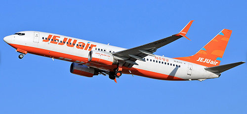 Boeing 737-800 Jeju Air with stand