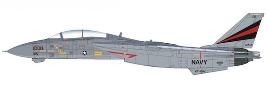 Grumman F14A Tomcat US Navy, USS Ktty Hawk, 1999 "1000 landing"