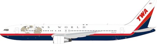 Boeing 767-300ER TWA Trans World Airlines with stand