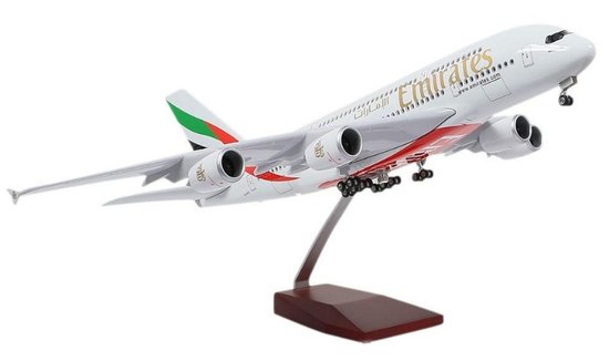 Airbus A380-800 Emirates with cockpit and cabin LED lighting