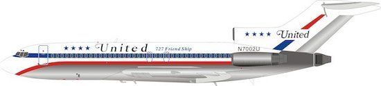 Boeing 727-100 United Airlines with stand