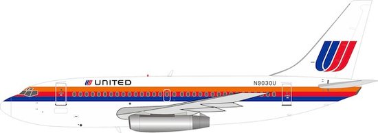 Boeing 737-200 United Airlines with stand