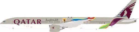 Boeing 777-300ER Qatar Airways "FIFA" with stand