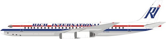 Douglas DC8-62 Rich International Airways with stand