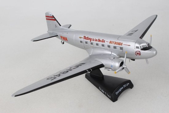 Douglas DC-3 TWA Trans World Airlines - 'Victory is in the air - Buy bonds' 