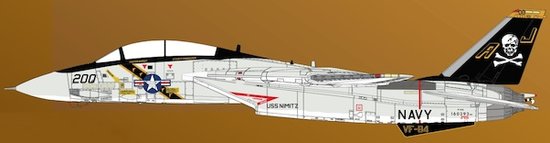 F14A Tomcat US Navy VF-84 Jolly Rogers USS Nimitz -1977