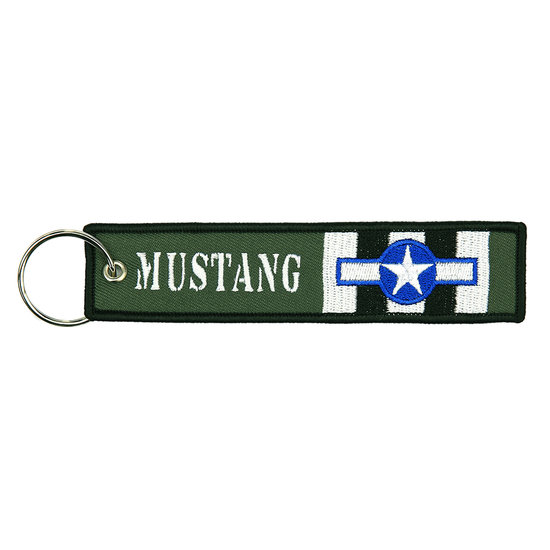 Keyholder with MUSTANG on both sides, green background