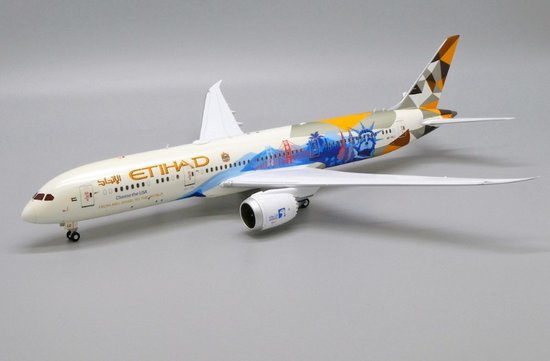 Boeing 787-9 Dreamliner Etihad Airways "Choose the USA Livery"  With Stand