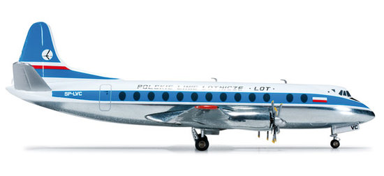 Das Flugzeug Vickers Viscount 800 LOT Polish Airlines