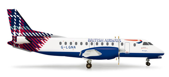 Lietadlo Saab 340 British Airways  "Benyhone Tartan"