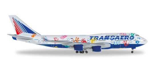 Boeing B747-400 Transaero Airlines,  "Flight of Hope"