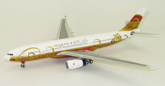 Airbus 330-200 Gulf Air "50th Anniversary", with stand