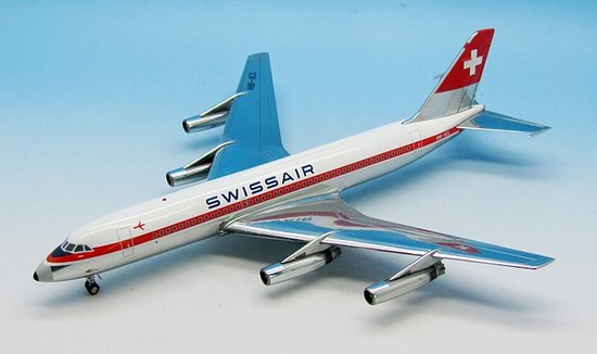 Das Flugzeug Conver CV-880 Swissair